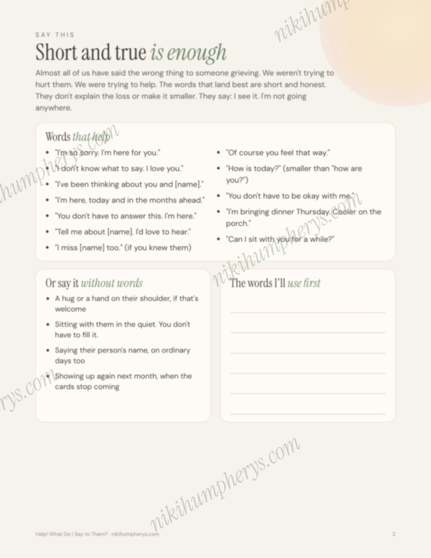 A page from Help! What Do I Say to Them?